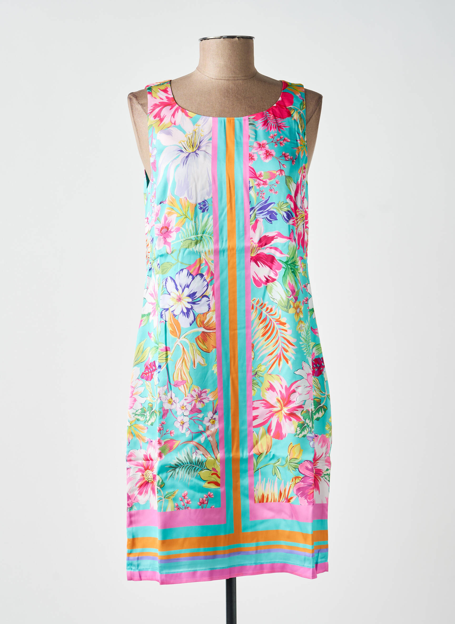 Robe courte sans manche sans manche bleu ESQUALO femme