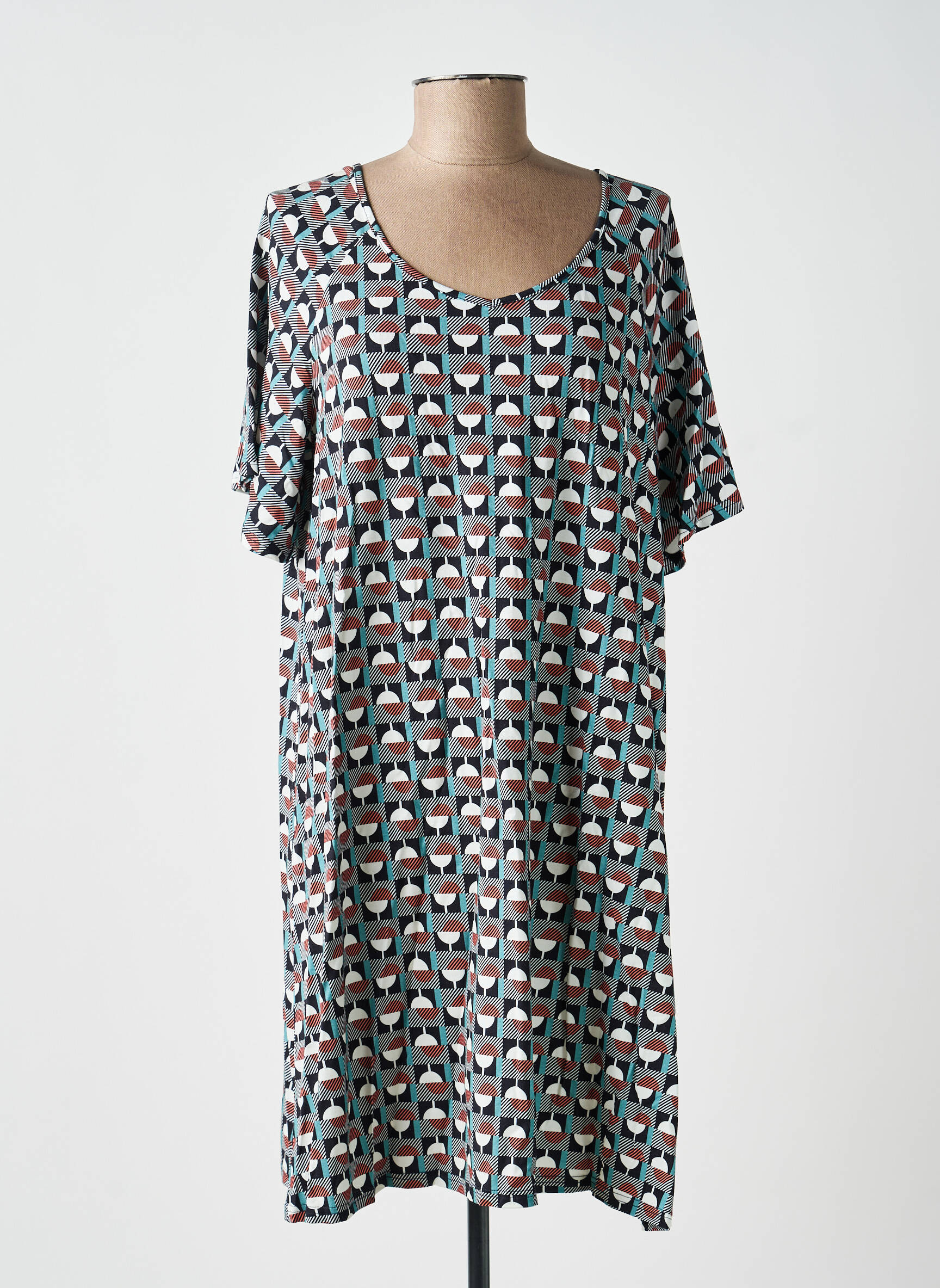 Robe courte manches courtes manches courtes noir BLUTSGESCHWISTER femme