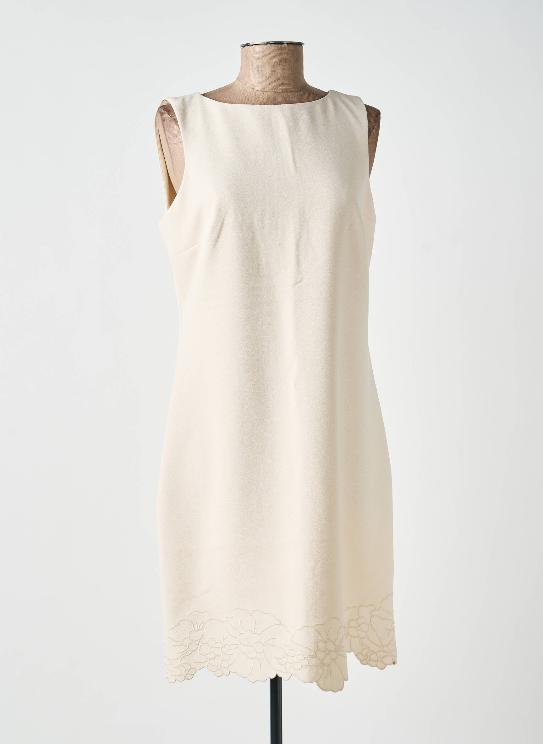 Robe mi-longue sans manche sans manche beige ESQUALO femme