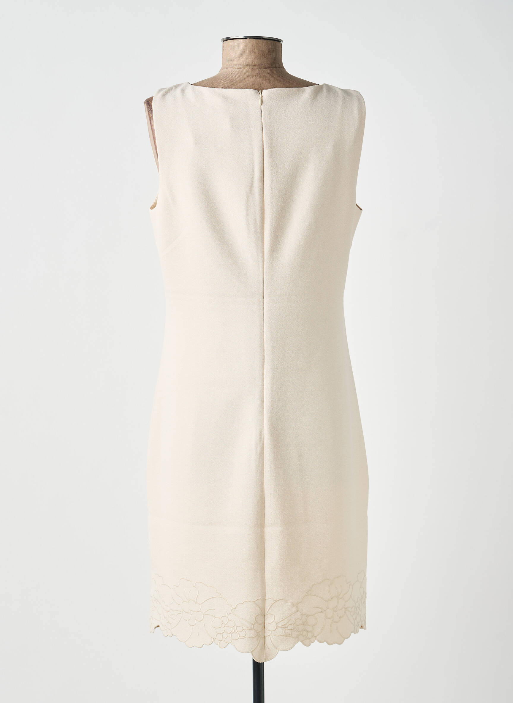 Robe mi-longue sans manche sans manche beige ESQUALO femme