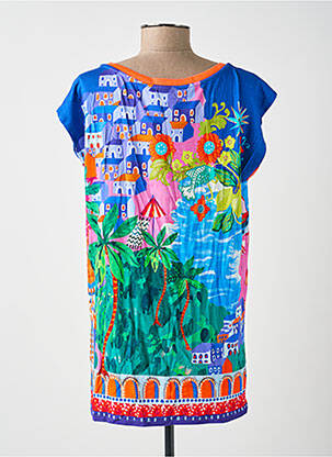 Top imprimé fantaisie manches courtes bleu AN II VITO femme
