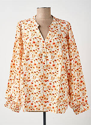 Blouse imprimé fleurs manches longues orange ESQUALO femme