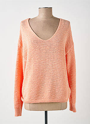 Pull col v manches longues orange ESQUALO femme