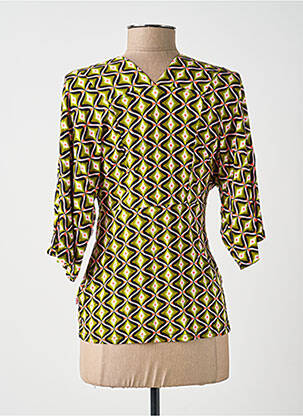 Top tissage jersey manches courtes vert BLUTSGESCHWISTER femme