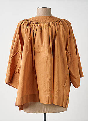 Top manches courtes manches courtes marron MAT. femme