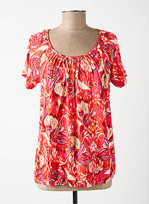 Top tissage jersey manches courtes orange YEST femme