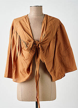 Boléro fermeture liens à nouer marron MAT. femme