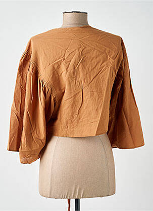 Boléro fermeture liens à nouer marron MAT. femme
