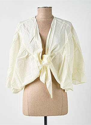 Boléro fermeture liens à nouer blanc MAT. femme