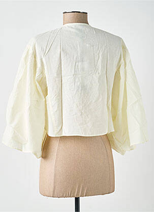 Boléro fermeture liens à nouer blanc MAT. femme