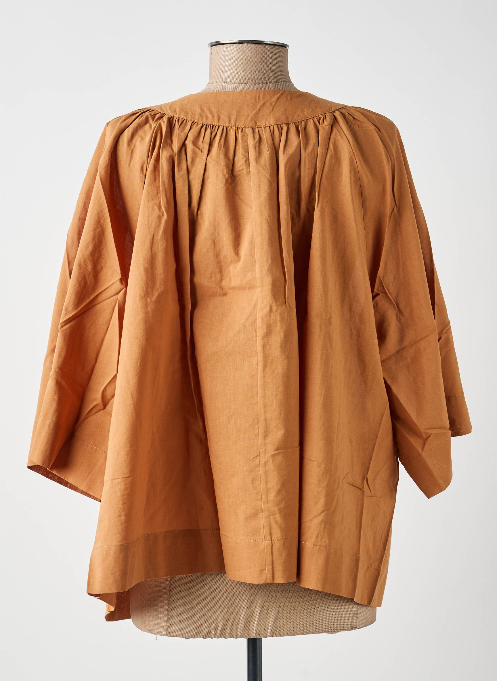 Top manches courtes manches courtes marron MAT. femme