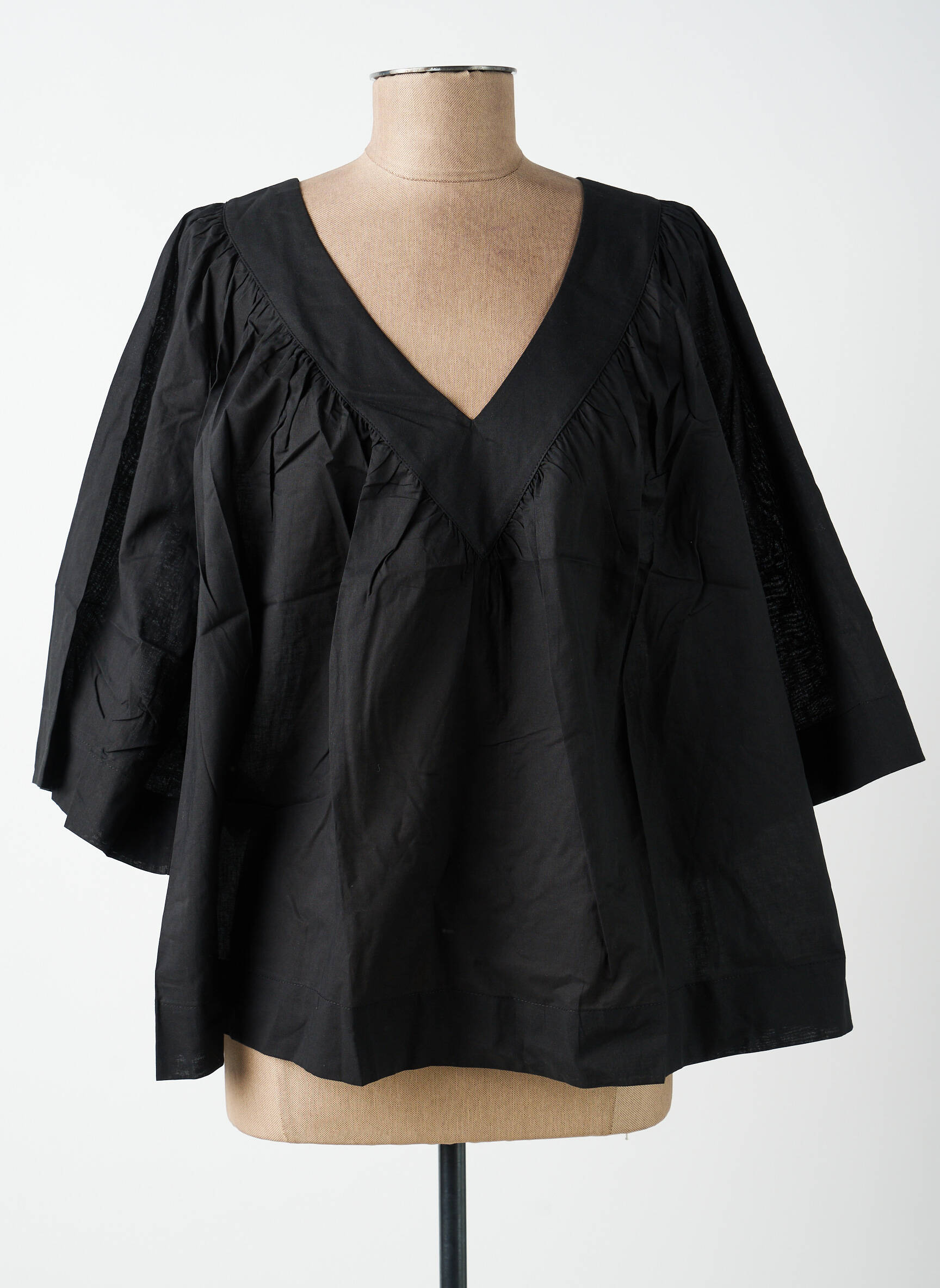 Top manches courtes manches courtes noir MAT. femme