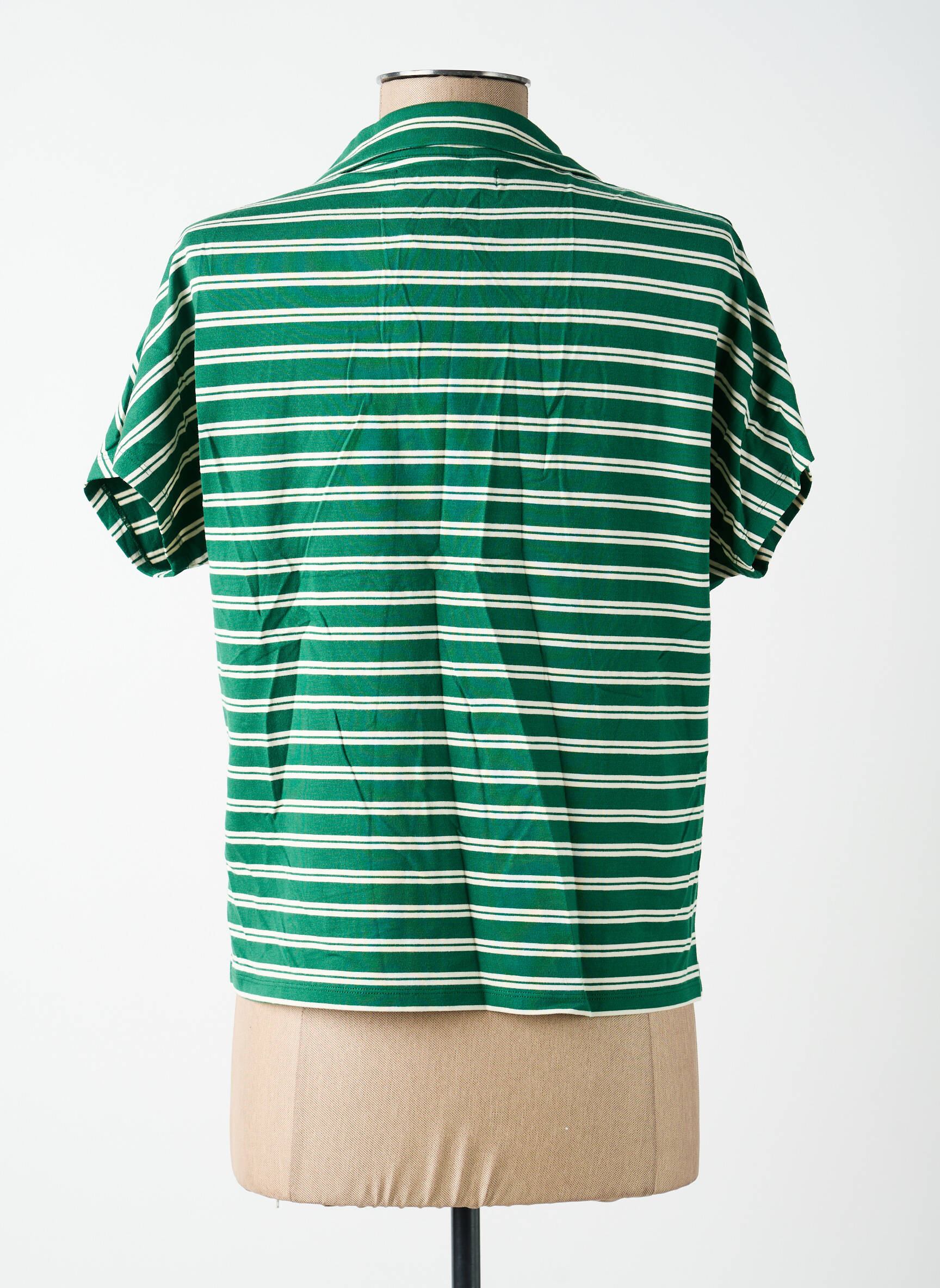 Top stretch manches courtes vert NICE THINGS femme