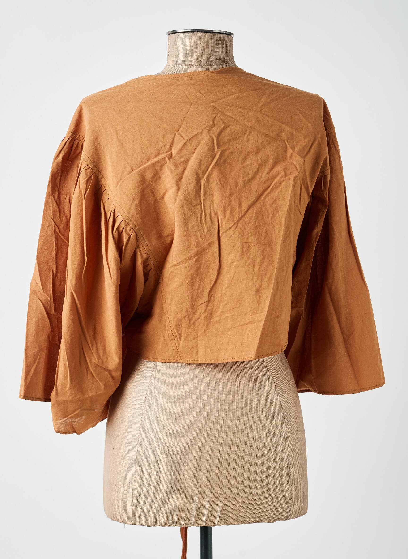 Boléro fermeture liens à nouer marron MAT. femme