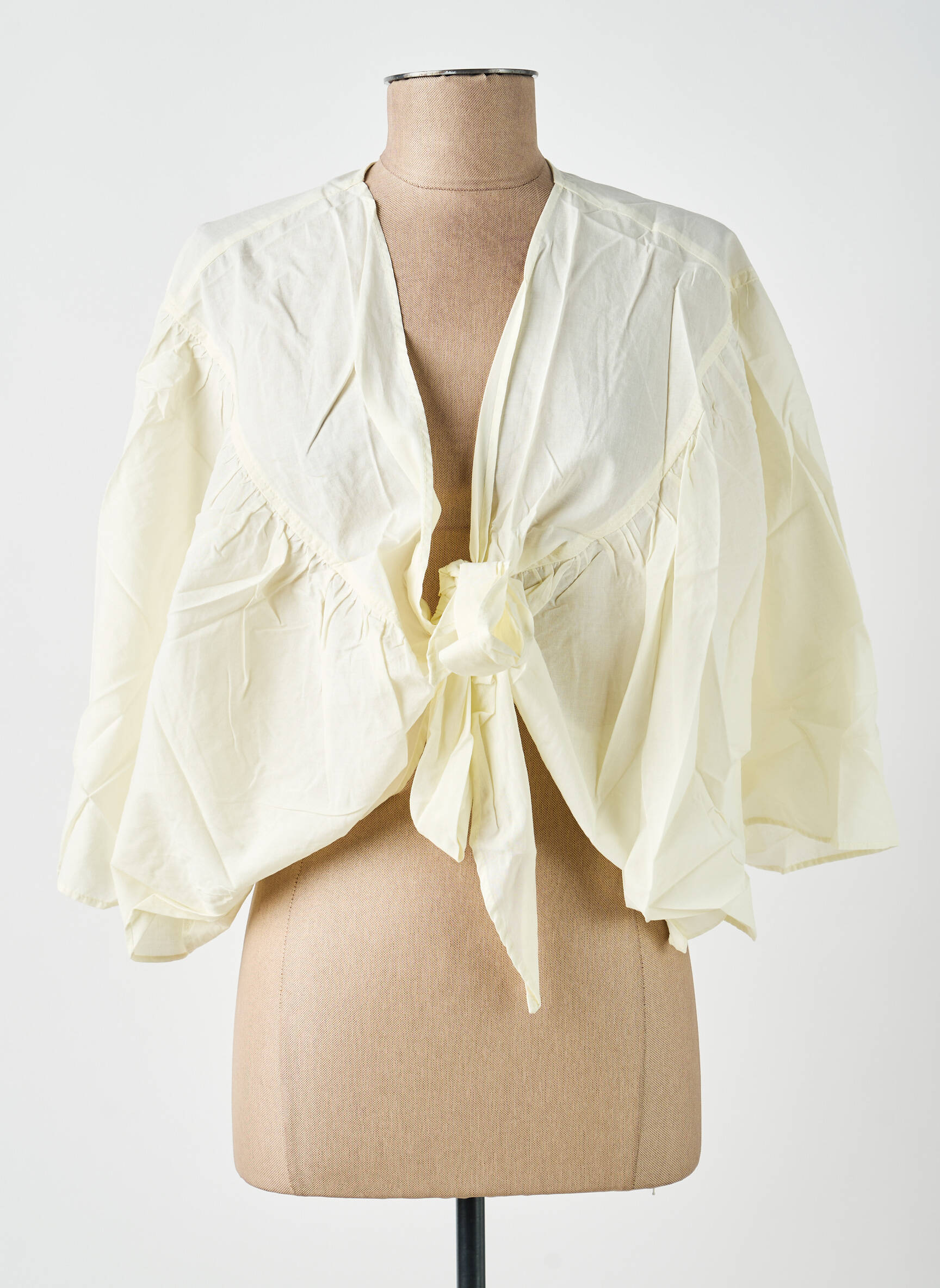 Boléro fermeture liens à nouer blanc MAT. femme