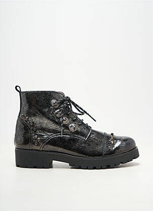 Bottines/boots matière lisse talon de 4 à 6cm noir MARIA LEON femme
