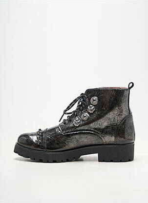 Bottines/boots matière lisse talon de 4 à 6cm noir MARIA LEON femme