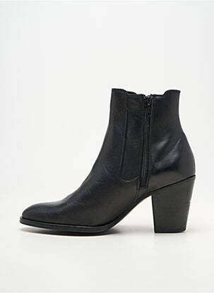Bottines/boots matière lisse talon de 7 à 9cm noir REQINS femme