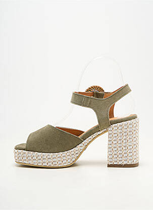 Sandales/nu pieds fermeture boucle(s) talon de 7 à 9cm vert MINKA DESIGN femme