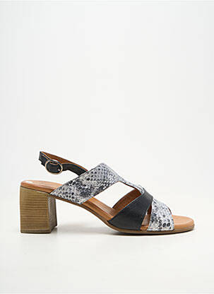 Sandales/nu pieds matière lisse talon de 4 à 6cm noir ELUE PAR NOUS femme