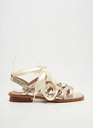 Sandales/nu pieds matière lisse talon plat jusqu'à 3cm or EMILIE KARSTON femme
