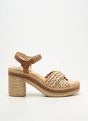 Sandales/nu pieds fermeture boucle(s) talon de 7 à 9cm marron ELUE PAR NOUS femme