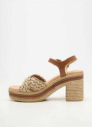 Sandales/nu pieds fermeture boucle(s) talon de 7 à 9cm marron ELUE PAR NOUS femme
