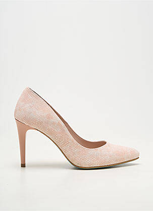 Escarpins matière lisse talon de 7 à 9cm rose GIULIA femme