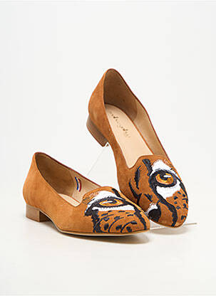 Ballerines bout rond talon plat jusqu'à 3cm marron MELLOW YELLOW femme