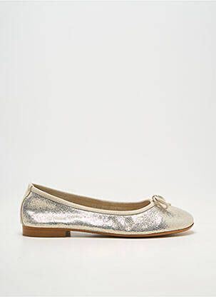 Ballerines bout rond talon plat jusqu'à 3cm argent REQINS femme