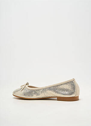 Ballerines bout rond talon plat jusqu'à 3cm argent REQINS femme