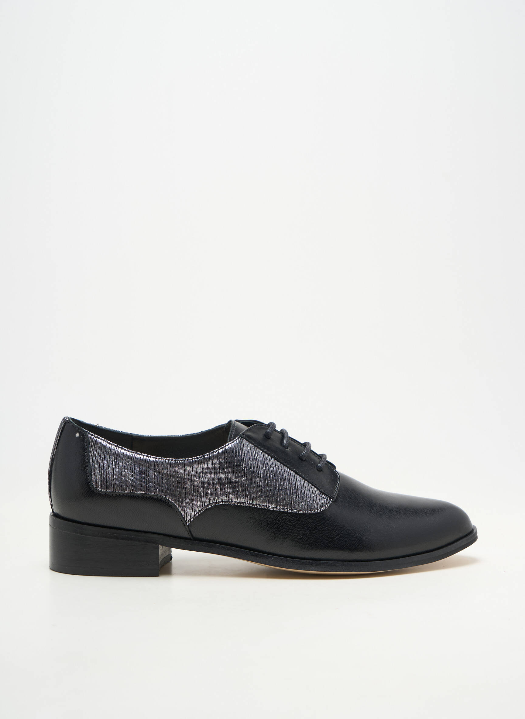 Derbies matière lisse talon plat jusqu'à 3cm noir MELLOW YELLOW femme