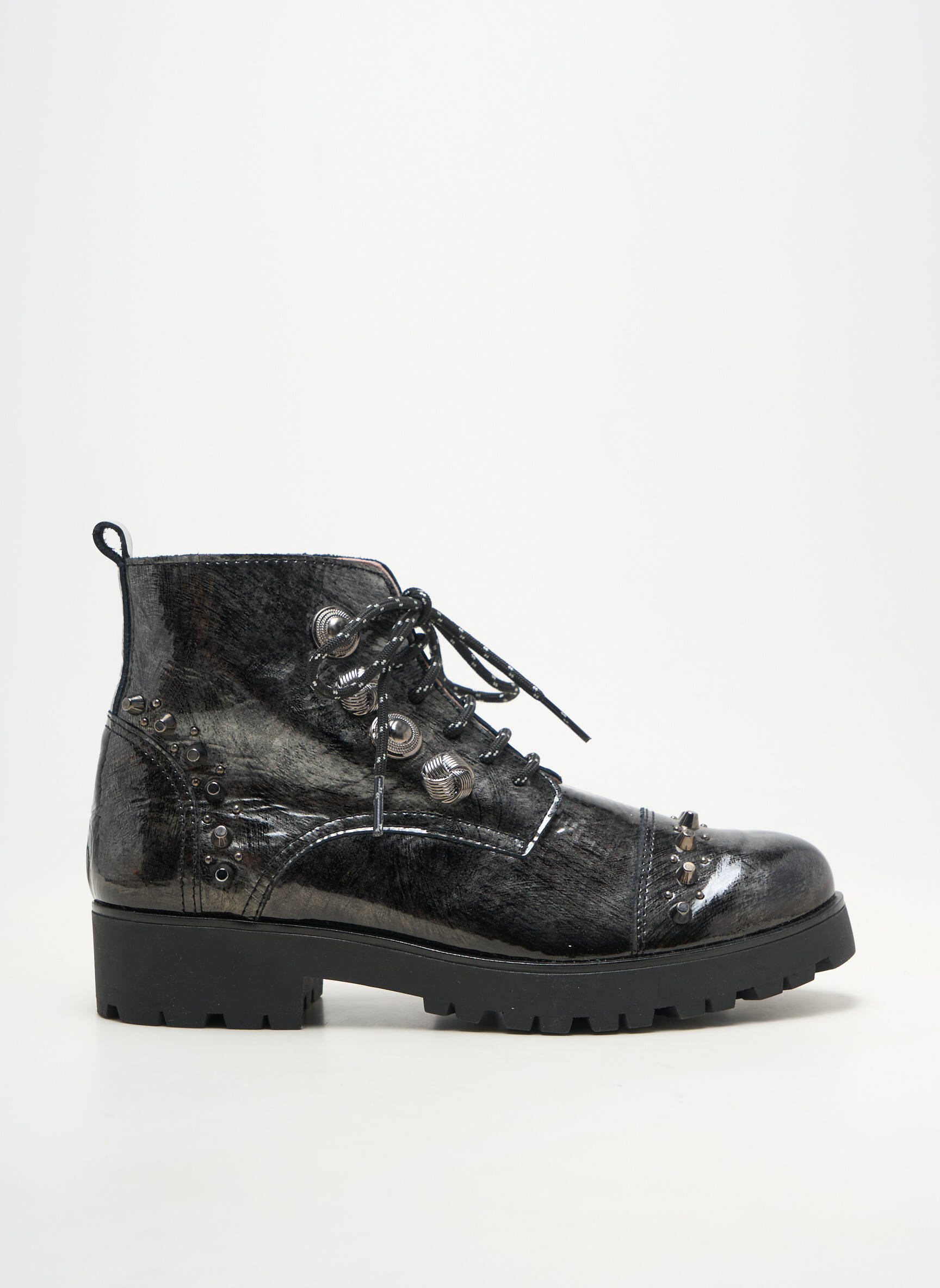 Bottines/boots matière lisse talon de 4 à 6cm noir MARIA LEON femme