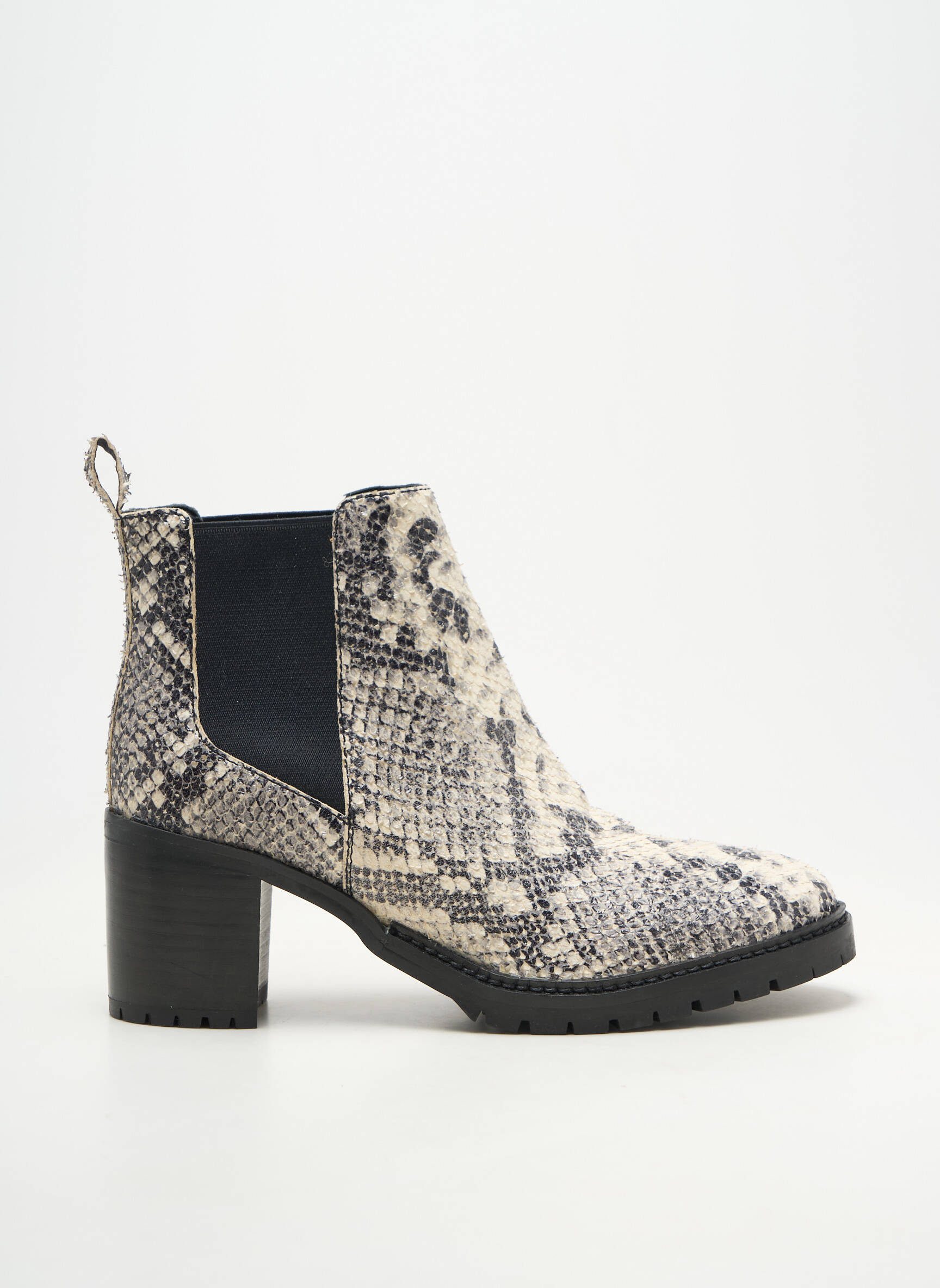 Bottines/boots bout rond talon de 7 à 9cm noir REQINS femme