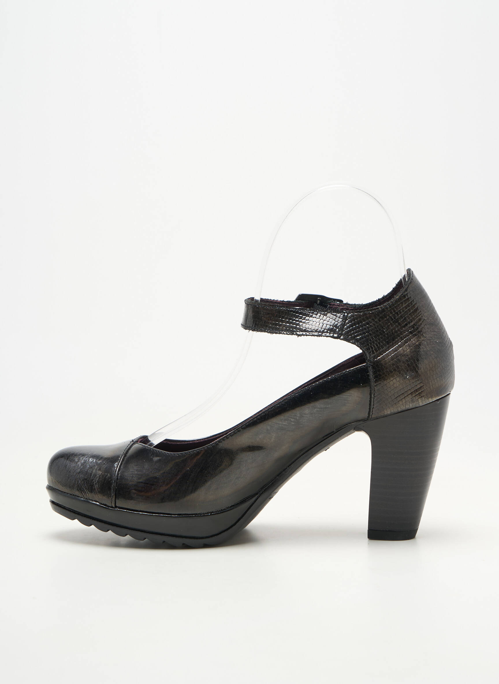 Escarpins matière lisse talon de 7 à 9cm noir JOSE SAENZ femme