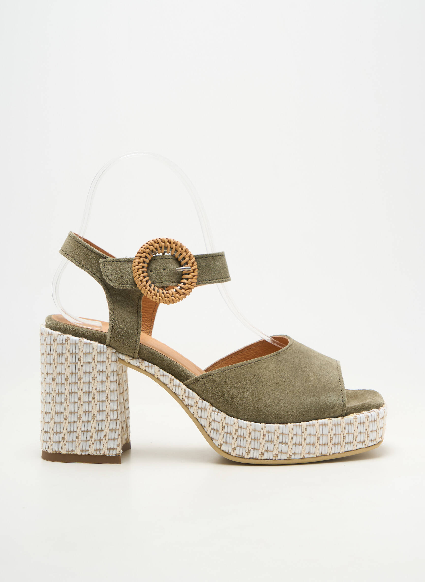 Sandales/nu pieds fermeture boucle(s) talon de 7 à 9cm vert MINKA DESIGN femme