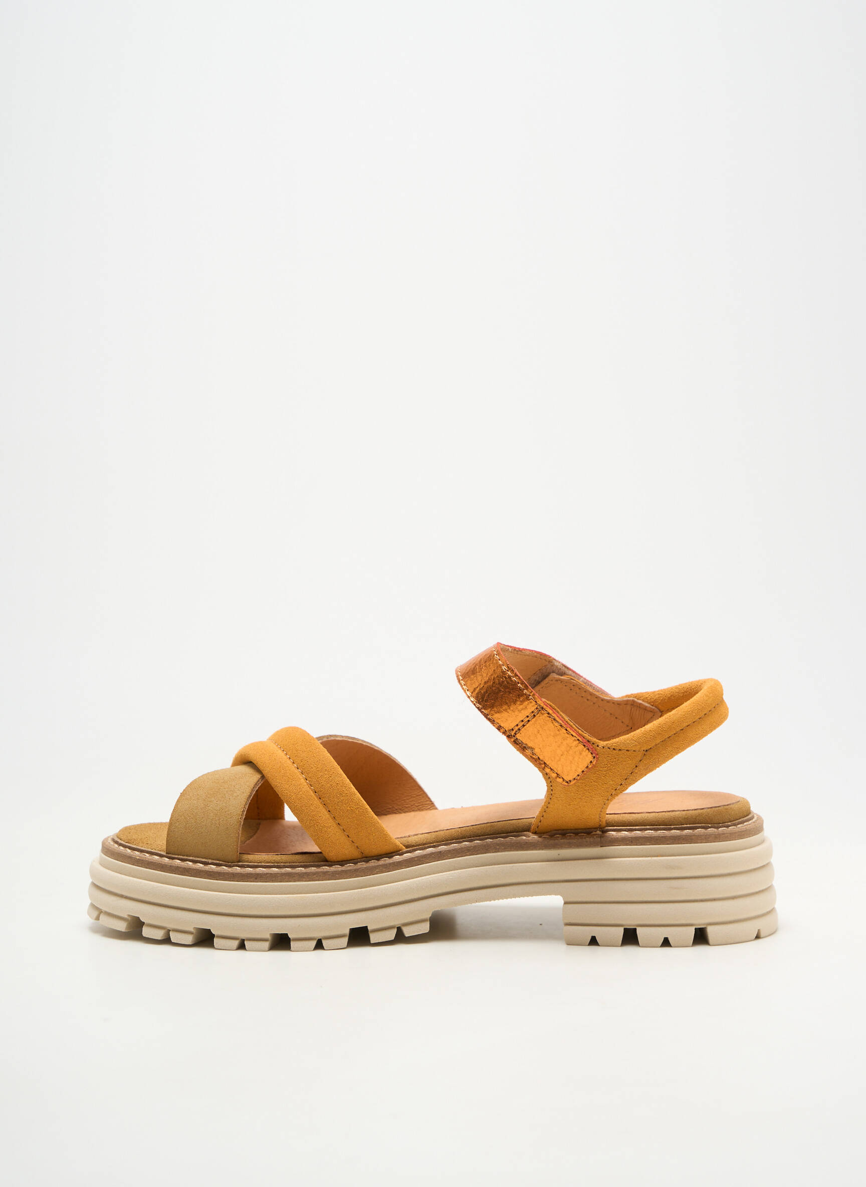 Sandales/nu pieds bout ouvert talon de 4 à 6cm orange MINKA DESIGN femme