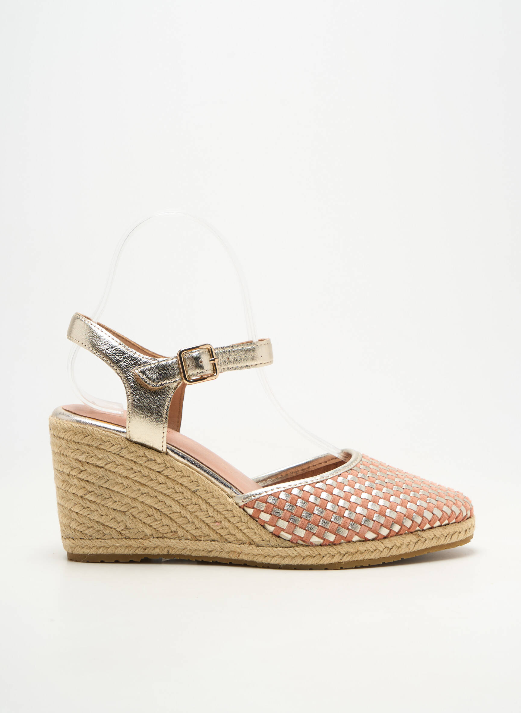 Espadrilles bout rond talon de 7 à 9cm orange EMILIE KARSTON femme