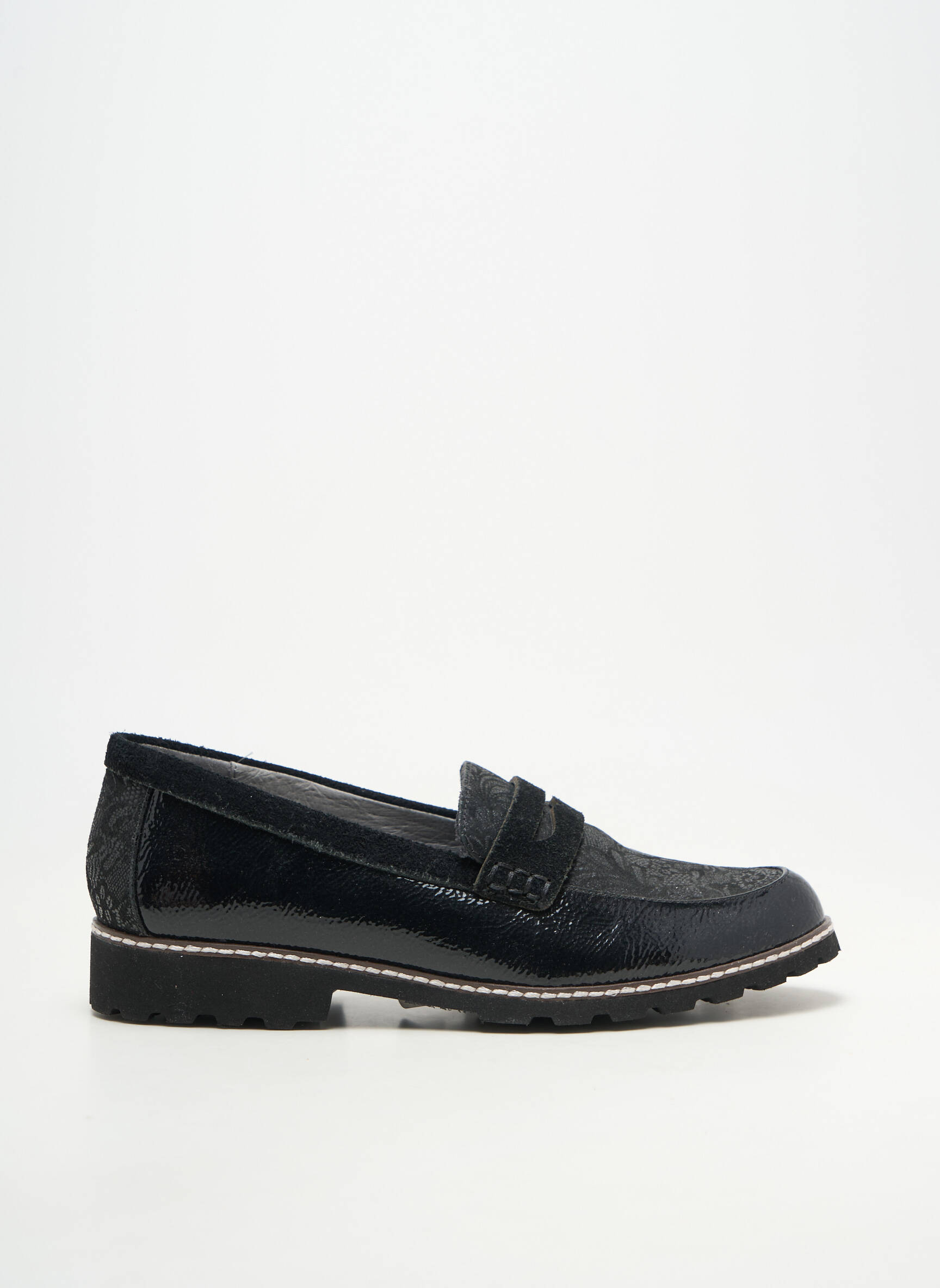 Mocassins matière lisse talon plat jusqu'à 3cm noir FUGITIVE femme