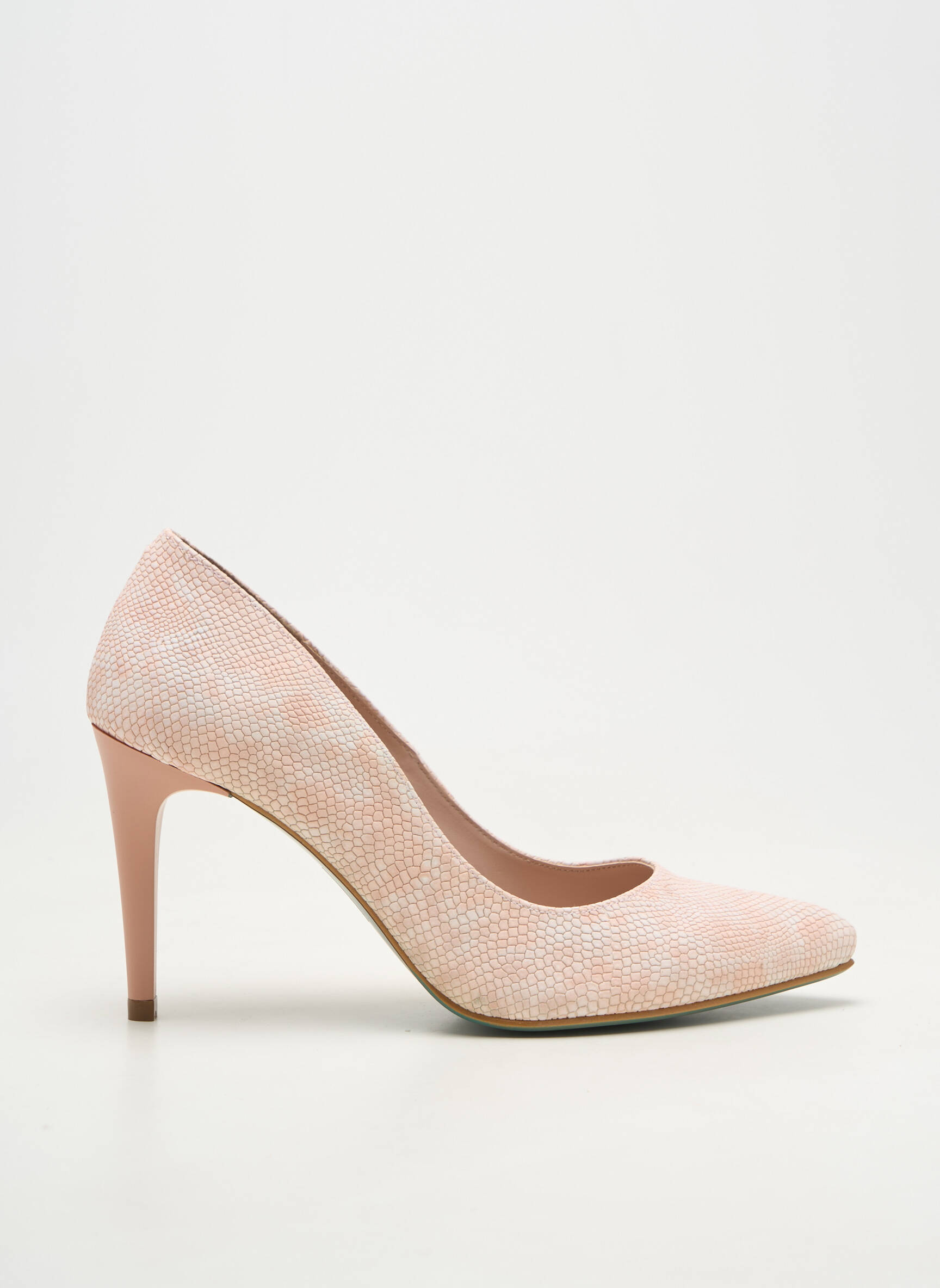 Escarpins matière lisse talon de 7 à 9cm rose GIULIA femme