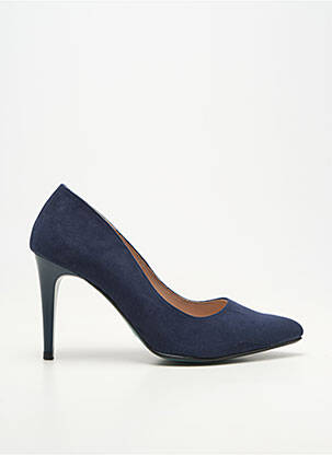 Escarpins bout pointu talon de 7 à 9cm bleu GIULIA femme