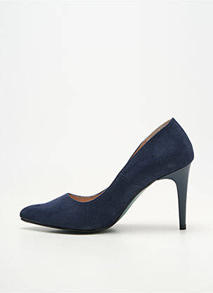 Escarpins bout pointu talon de 7 à 9cm bleu GIULIA femme