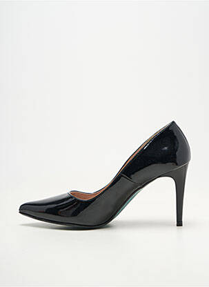 Escarpins matière lisse talon de 7 à 9cm noir GIULIA femme