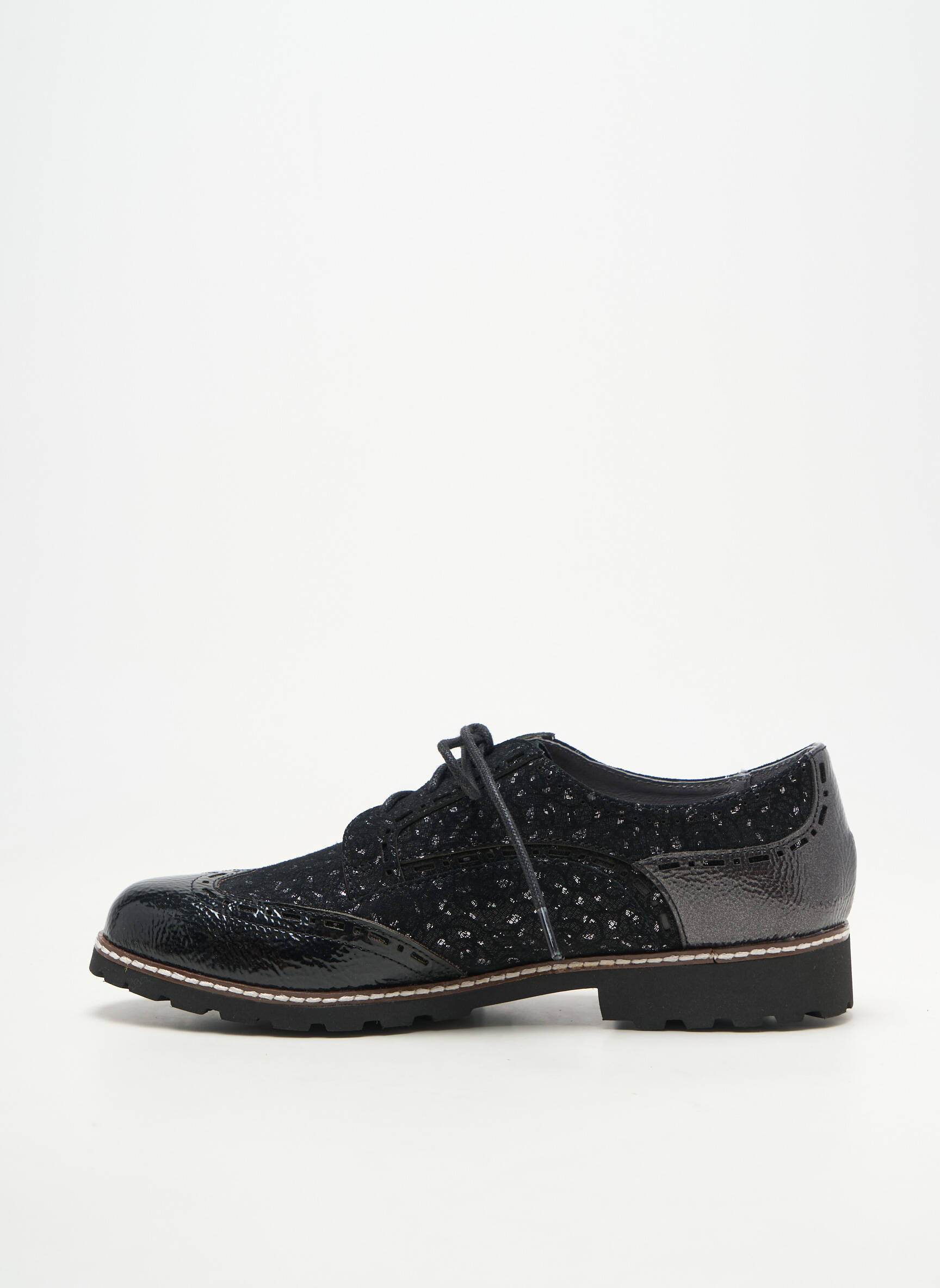 Derbies matière lisse talon plat jusqu'à 3cm noir FUGITIVE BY FRANCESCO ROSSI femme
