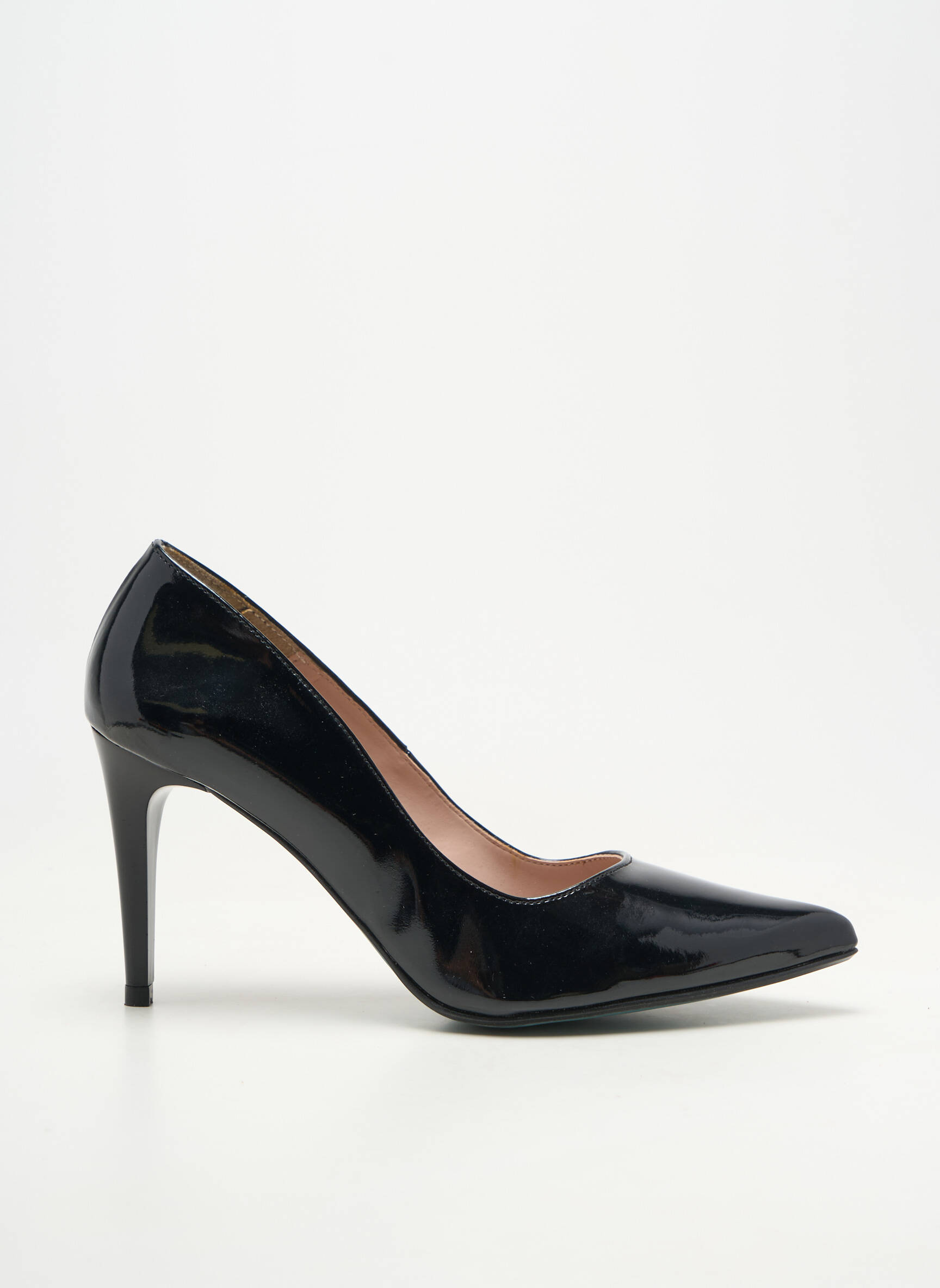 Escarpins matière lisse talon de 7 à 9cm noir GIULIA femme