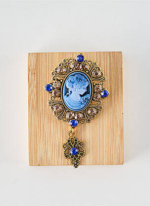 Broche fermeture agrafe bleu TATA GISELE femme