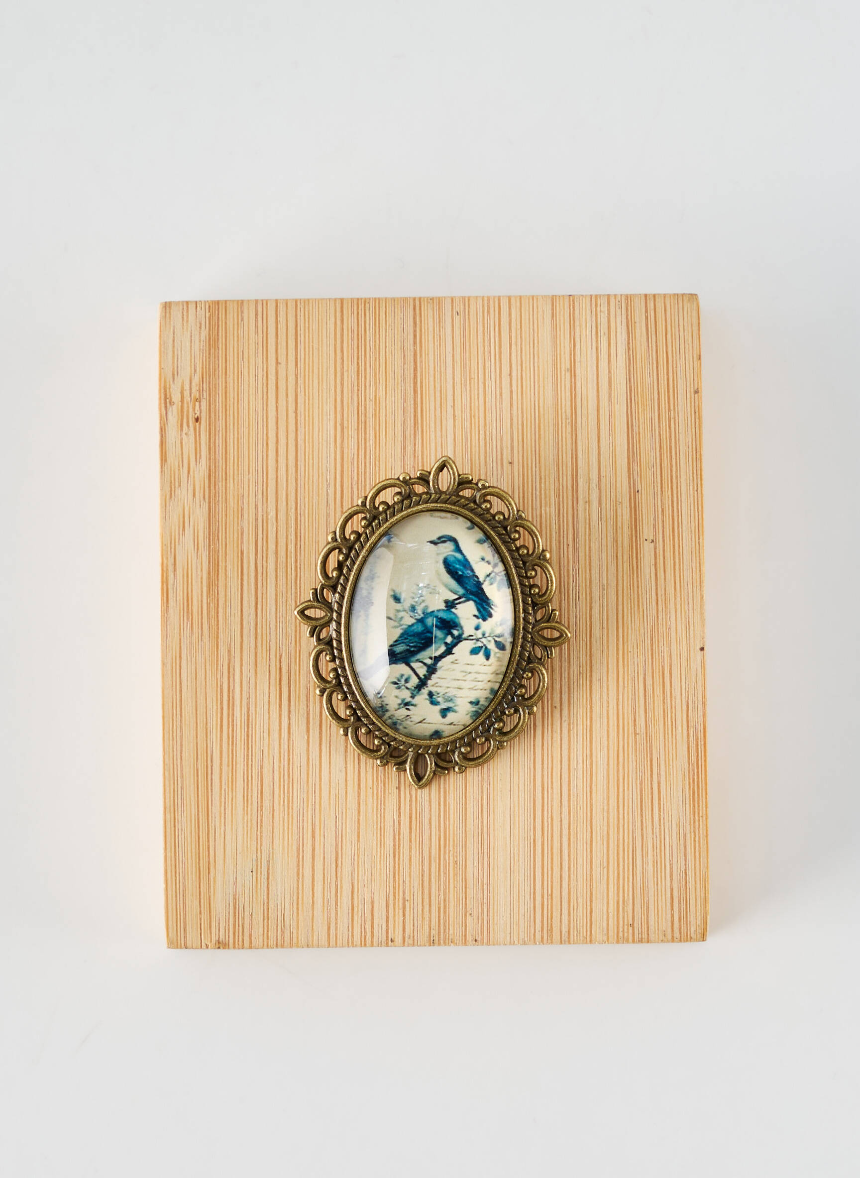 Broche fermeture agrafe bleu TATA GISELE femme