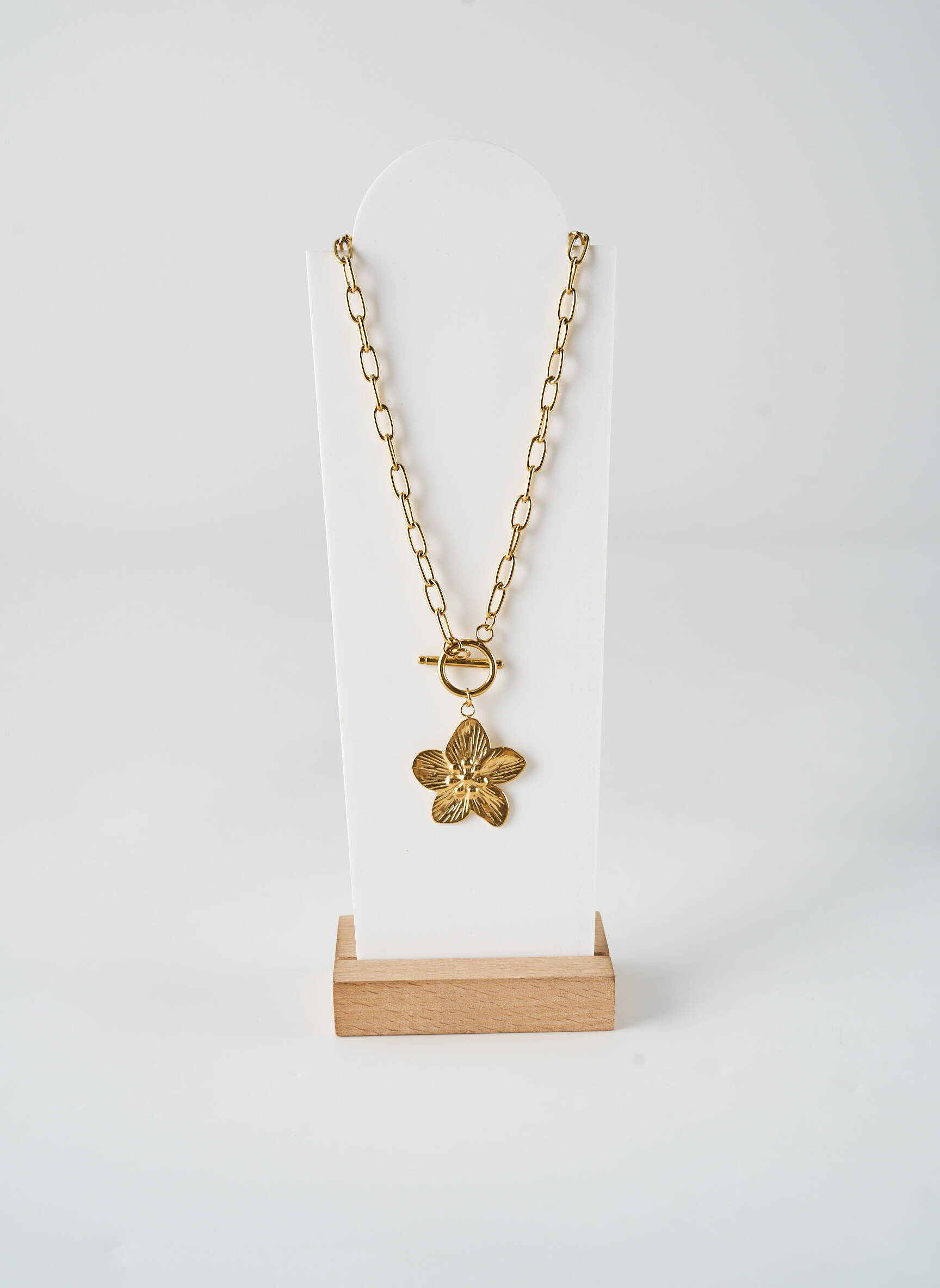 Collier fermeture fermoir en t or TATA GISELE femme