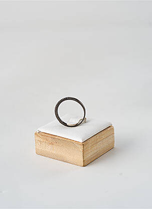 Bague matériaux argent noir TATA GISELE femme