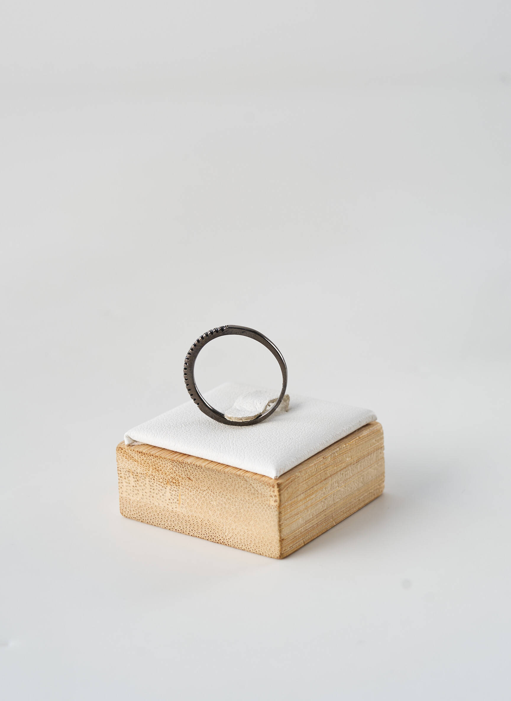 Bague matériaux argent noir TATA GISELE femme